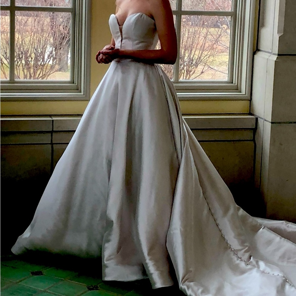 Wedding dress Milano by Eddy K Italia.  Breath taking  almond white mikado silk